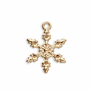 Anh&auml;nger Metall Snowflake Gold