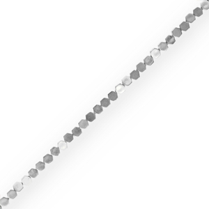 Perlen aus H&auml;matit Hexagon Silver