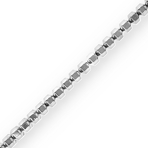 Perlen aus H&auml;matit Hexagon Silver