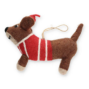 Musthave-Anh&auml;nger Filz Dachshund Brown-red-white
