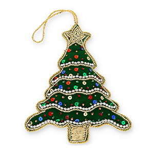 Musthave-Anh&auml;nger Christmas Tree Green-gold-silver-multicolour