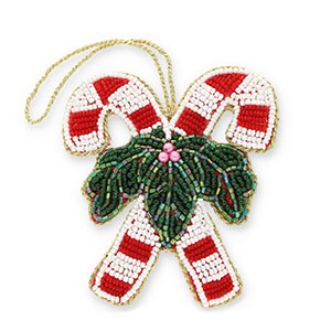 Musthave-Anh&auml;nger Candy Canes with Christmas Greenery Red-white-green-gold