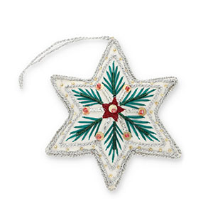 Musthave-Anh&auml;nger Christmas Star White-green-red-silver