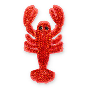 Statement hangers mit Strass Lobster Orange-black-coral red