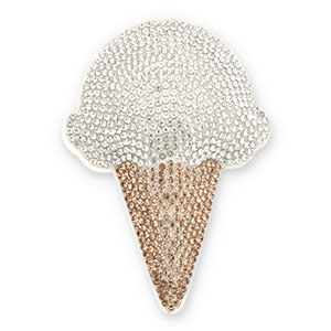 Statement hangers mit Strass Ice lolly Crystal-brown-white