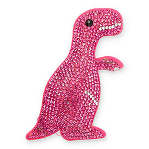 Statement hangers mit Strass Dinosaur Dark pink-crystal-black
