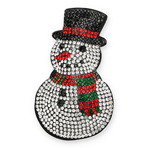 Statement hangers mit Strass Snowman Crystal-black-red-green