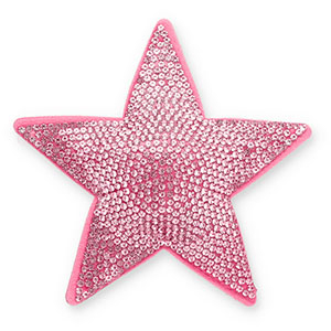 Statement hangers mit Strass Star Light pink