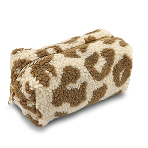 BY31&reg; Etui Teddy with Leopard Print Beige brown-brown