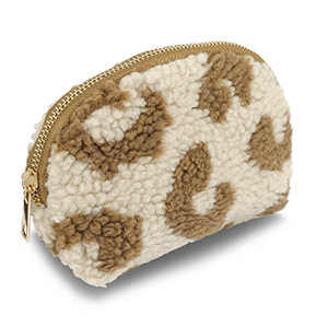 BY31&reg; Etui Teddy with Leopard Print Beige brown-brown