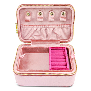 BY31&reg; Schmuckschatulle Sammt Vintage pink-fuchsia