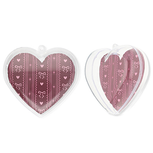 Schmuck transparent&nbsp;Heart Transparent-berry wine red-light pink