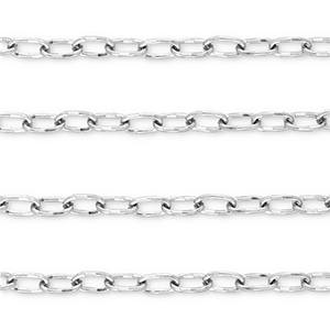 Zubeh&ouml;r aus Stainless Steel - Rostfreiem Stahl Gliederkette Oval Silver