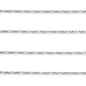 Zubeh&ouml;r aus Stainless Steel - Rostfreiem Stahl Gliederkette Rectangle Silver