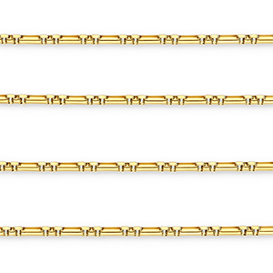 Zubeh&ouml;r aus Stainless Steel - Rostfreiem Stahl Gliederkette Rectangle Gold