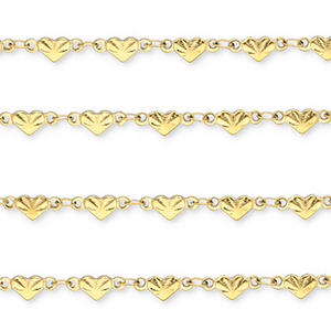 Zubeh&ouml;r aus Stainless Steel - Rostfreiem Stahl Gliederkette Heart Gold