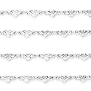 Zubeh&ouml;r aus Stainless Steel - Rostfreiem Stahl Gliederkette Heart Silver