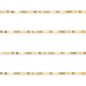 Zubeh&ouml;r aus Stainless Steel - Rostfreiem Stahl Gliederkette Figaro Link Gold