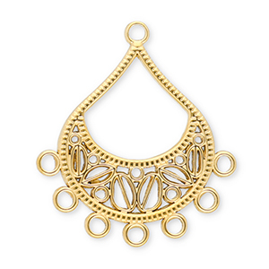 Zubeh&ouml;r aus Stainless Steel - Rostfreiem Stahl Anh&auml;nger Drop with 7 Loops Gold