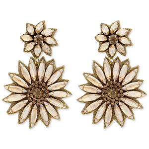 Musthave Ohrringe / Ohrstecker mit Glasperlen Flowers Gold