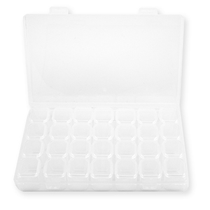 Schmuck Aufbewahrungsboxen mit 7x4 F&auml;chern Transparent