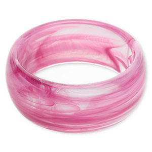 Armb&auml;nder Bangle aus Resin Aubergine purple-white