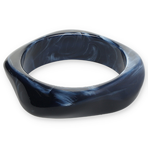 Armb&auml;nder Bangle aus Resin Dark blue-white