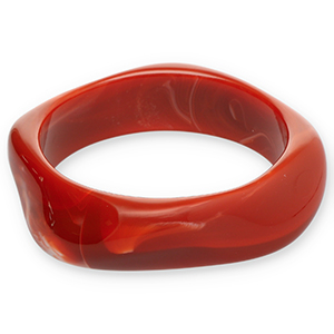 Armb&auml;nder Bangle aus Resin Rust red-white