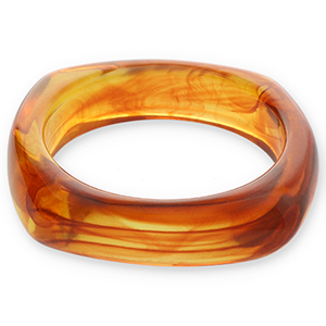 Armb&auml;nder Bangle aus Resin Transparent amber brown