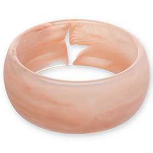 Armb&auml;nder Bangle aus Resin Light pink-white