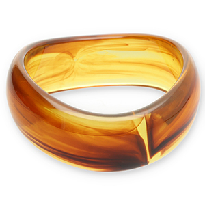 Armb&auml;nder Bangle aus Resin Transparent amber brown