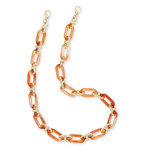 Musthave Segeltau-Handykette aus Acryl Orange-gold