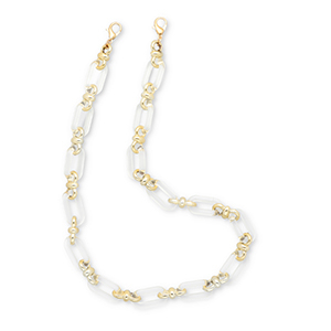 Musthave Segeltau-Handykette aus Acryl Transparent-gold