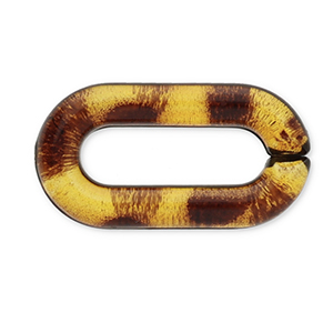 Kettenglied, Acryl, 20 mm, lose Golden brown