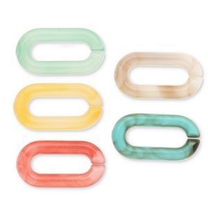 Kettenglied, Acryl, 20 mm, lose Multicolour