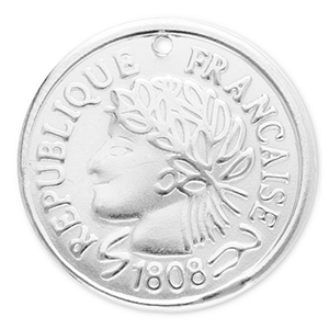 Anh&auml;nger aus Stainless Steel - Rostfreiem Stahl Coin Silver