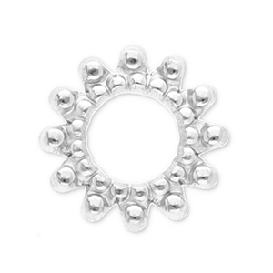 Zubeh&ouml;r aus Stainless Steel - Rostfreiem Stahl Anh&auml;nger / Zwischenst&uuml;ck Bali Ring Silver