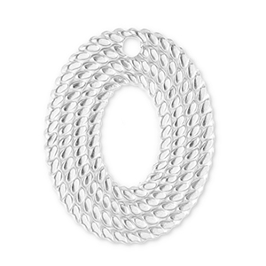 Anh&auml;nger aus Stainless Steel - Rostfreiem Stahl Oval Silver