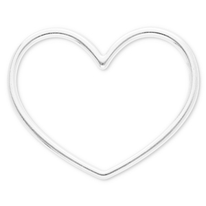 Zubeh&ouml;r aus Stainless Steel - Rostfreiem Stahl Zwischenst&uuml;ck Heart Silver