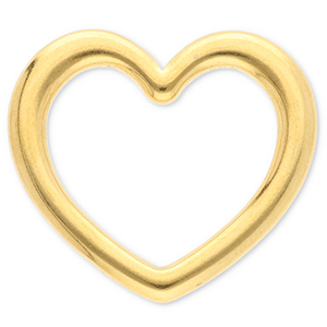 Zubeh&ouml;r aus Stainless Steel - Rostfreiem Stahl Zwischenst&uuml;ck Heart Gold