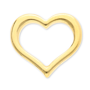 Zubeh&ouml;r aus Stainless Steel - Rostfreiem Stahl Zwischenst&uuml;ck Heart Gold