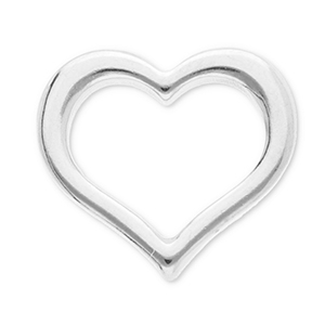 Zubeh&ouml;r aus Stainless Steel - Rostfreiem Stahl Zwischenst&uuml;ck Heart Silver