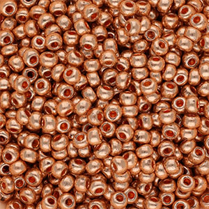 Preciosa 6/0 Rocailles Metallic rose gold