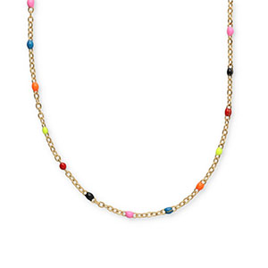 Stainless Steel - Rostfrei Stahl Kette Neon multicolour-gold