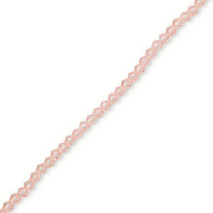 Facetten top Glas Perlen Bicone 4 mm Light pink