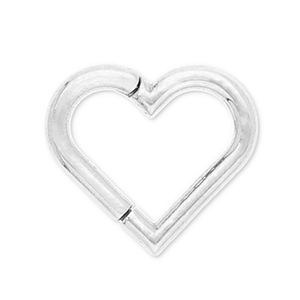 Stainless Steel - Rostfrei Stahl Ohrpiercing Clicker Heart Silver