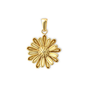 Anh&auml;nger aus Stainless Steel - Rostfreiem Stahl Flower Gold