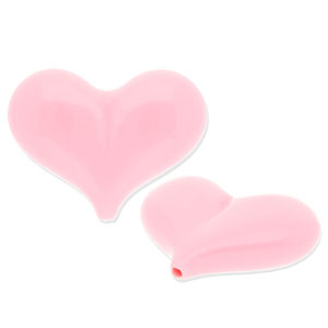 Perlen aus Acryl Heart Pink