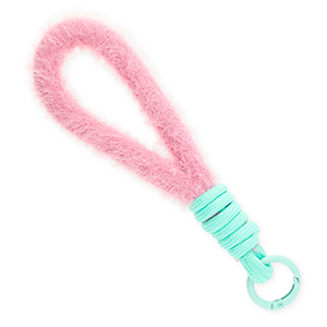 Musthave Segeltau-Handykette Pluche Pastel pink-turquoise