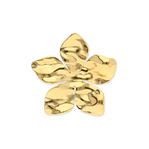 Stainless Steel - Rostfrei Stahl Ringe Flower Gold